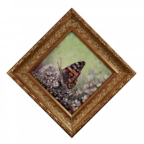 Havebillede med sommerfugl 