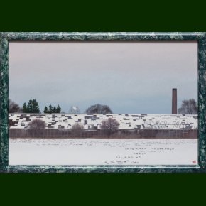 Vinterlandskab med kirke